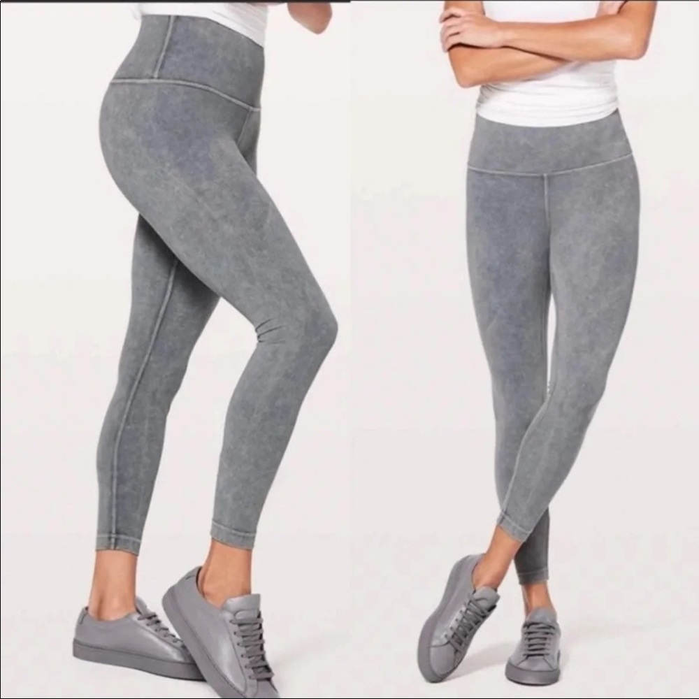 Lululemon Wunder Under Snow Washed Luna grey sz 6